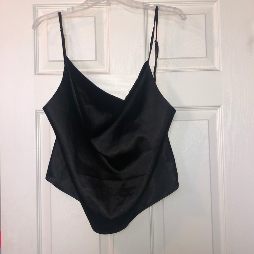 Cowl Neck Satin Blouse